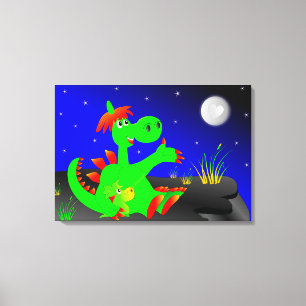 Impressão Em Tela Dinossauro