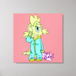 Impressão Em Tela Dinossauro bebê 24 x 24