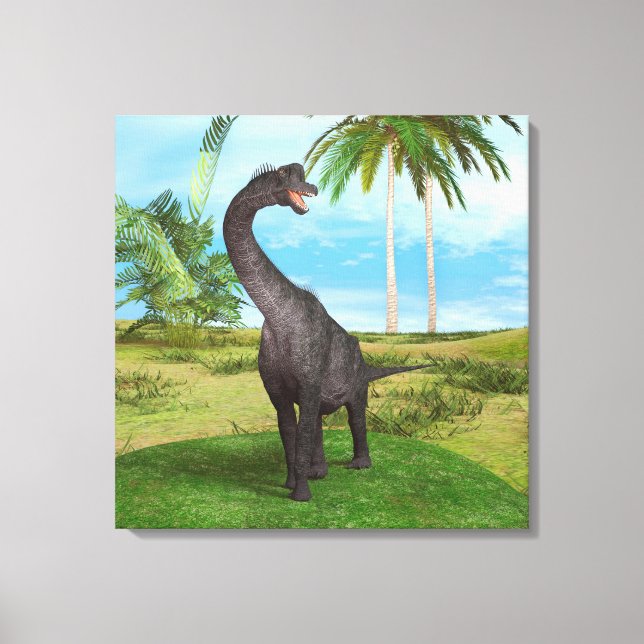 Impressão Em Tela Dinossauro Brachiosaurus (Frente)