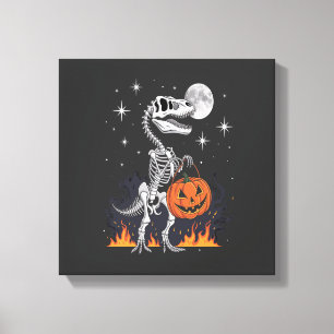 Impressão Em Tela Dinossauro de Halloween Spooky Saurus
