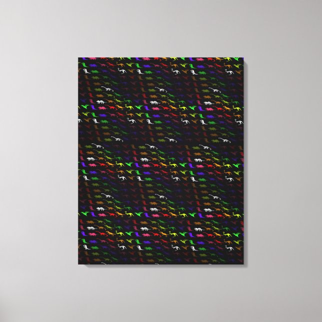 Impressão Em Tela Dinossauro legal incomum e bonito (Frente)