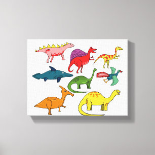 Impressão Em Tela Dinossauro- Zazzle_Growth.