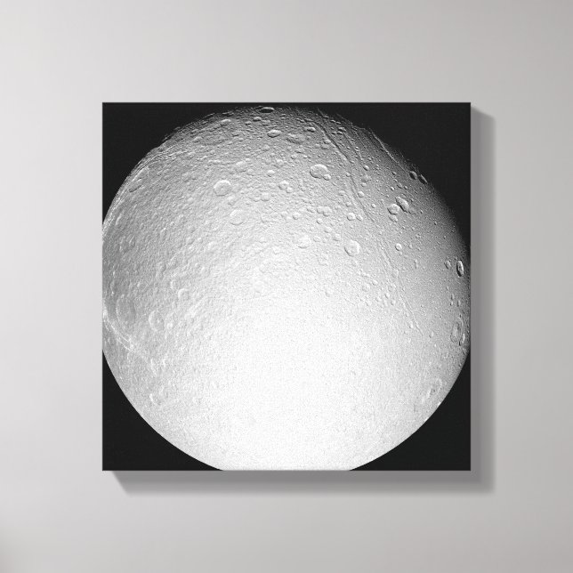 Impressão Em Tela Dione da Lua de Saturno (Frente)