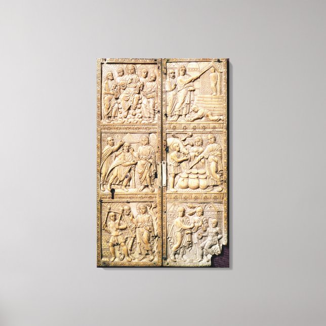 Impressão Em Tela Díptico mostrando os milagres do Cristo (Frente)