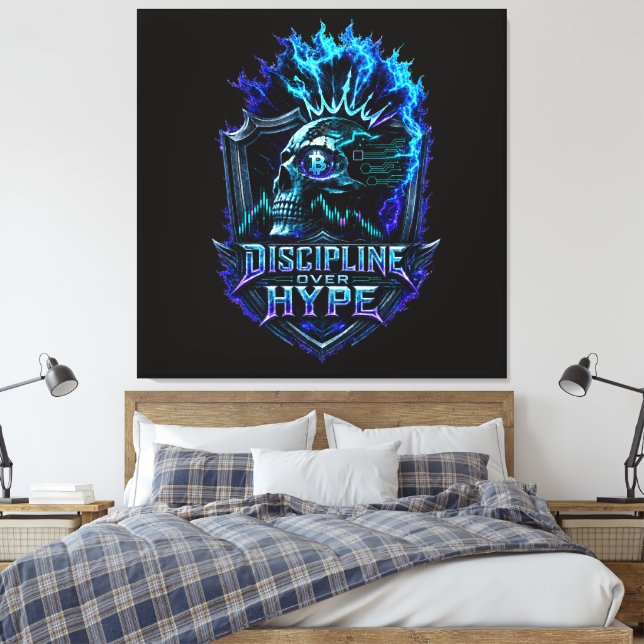 Impressão Em Tela Disciplina Sobre Hype Bitcoin Cripto Mentalidade D (Insitu(Quarto))