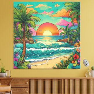 Impressão Em Tela Disco de tinta tropical