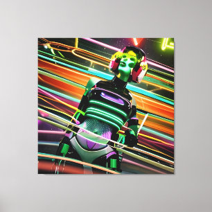 Impressão Em Tela Disco Espacial Zumbi