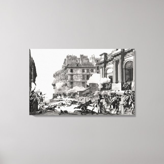 Impressão Em Tela Disparo antes das Ruas. Igreja Roch em Paris (Frente)