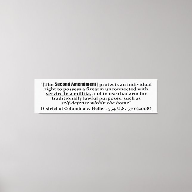 Impressão Em Tela Distrito de Columbia/Heller, 554 EUA 570 2008 (Frente)