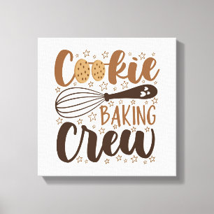 Impressão Em Tela Diversão Cookie Baking Crew Design
