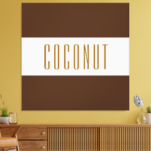 Impressão Em Tela Diversão do esporte COCONUT Largo Bandas brancas c