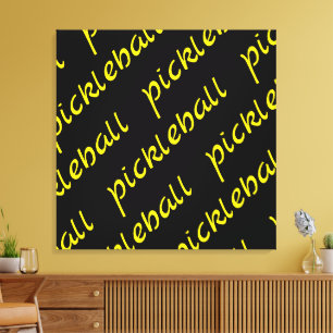 Impressão Em Tela Diversão Moderno Amarelo Preto