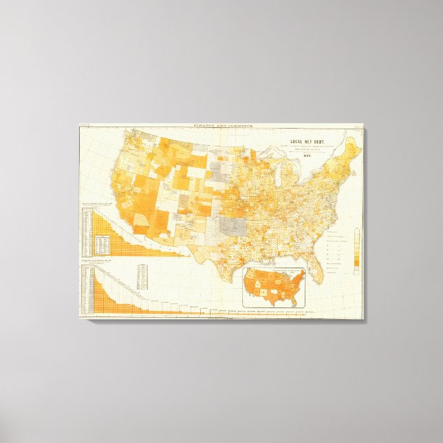 Impressão Em Tela dívida dos países per capita (Frente)