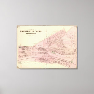 Impressão Em Tela Divisão 14 de Pittsburgh, Pennsyvania