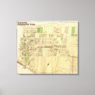 Impressão Em Tela Divisões 11, 13 de Pittsburgh, Pennsyvania