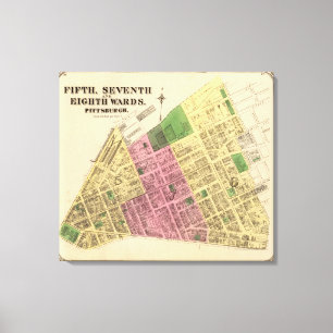 Impressão Em Tela Divisões 5, 7-8 de Pittsburgh, Pennsyvania