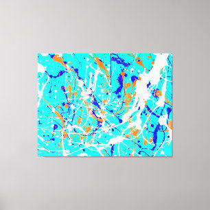 Impressão Em Tela DIVISOR COLORIDO LVII - Pintura de ação -