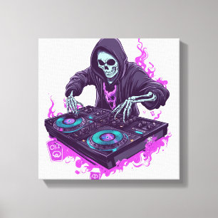 Impressão Em Tela DJ Esqueleto