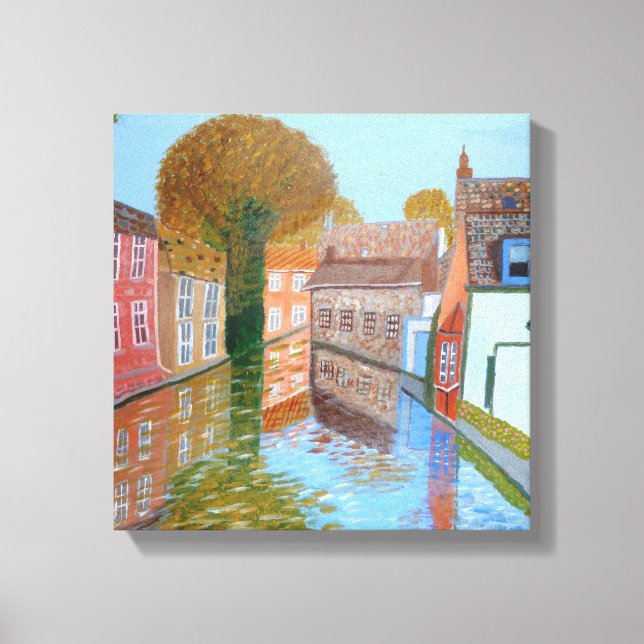 Impressão em Tela do Canal de Brugge (Frente)