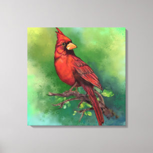 Impressão em Tela do Cardinal Vermelho do Norte