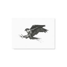 impressão em tela do falcão-peregrino