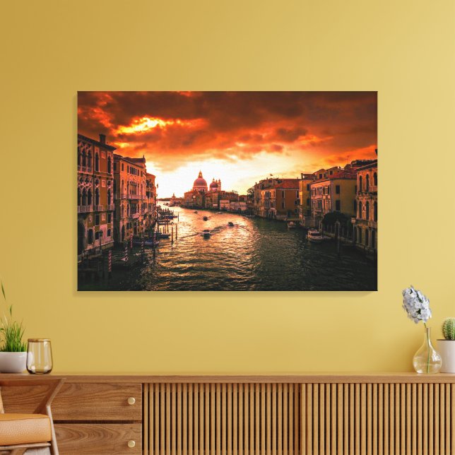 Impressão em tela do Grande Canal de Veneza Itália (Insitu(Sala de estar))