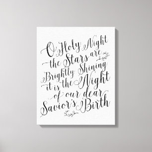 Impressão Em Tela Do Natal santamente da noite   de O sinal indicado