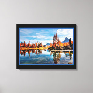 Impressão em Tela do Rio da Paisagem no Outono