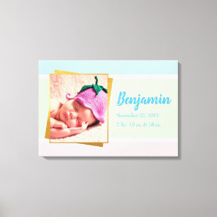 Impressão Em Tela Doce Pastel Baby Boy Foto Histat