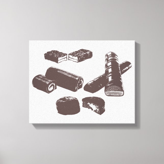 Impressão Em Tela Doces de chocolate Doces de pastelaria Arte Comida (Frente)