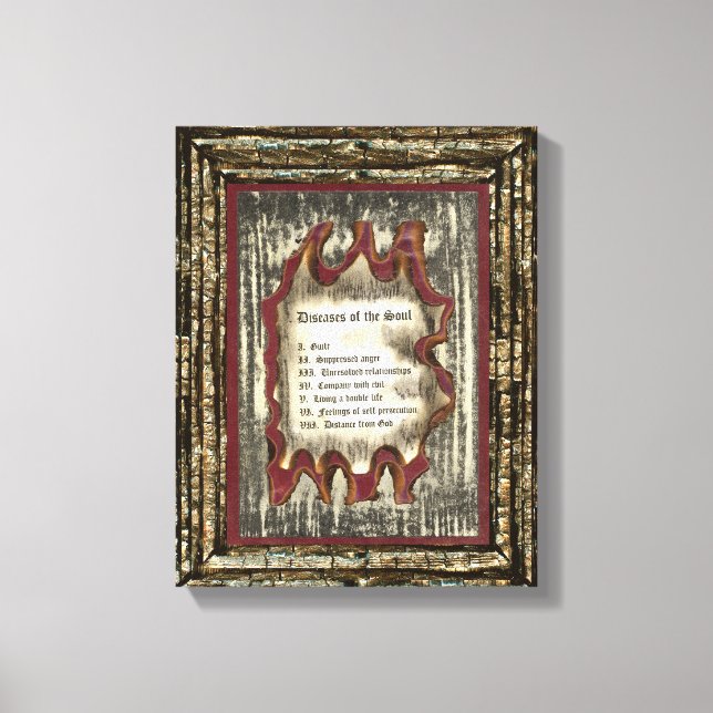 Impressão Em Tela Doenças da Alma (Frente)