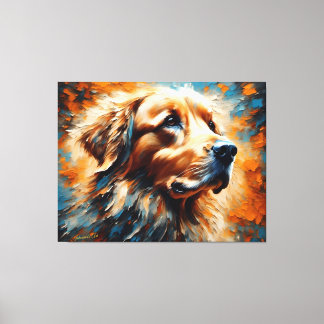 Impressão Em Tela Dog Art 2 - Golden Retriever 1