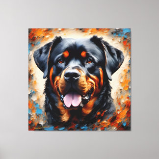 Impressão Em Tela Dog Art 2 - Rottweiler 1