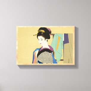 Impressão Em Tela Dois Assuntos de Mulheres Japonesas de Shimura Tat
