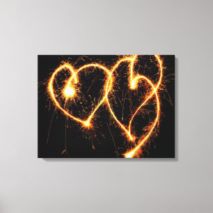 Impressão Em Tela Dois Corações de Assalto