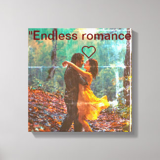 Impressão Em Tela Dois Corações, Uma Alma"