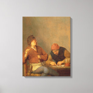 Impressão Em Tela Dois fumadores em um interior, 1643