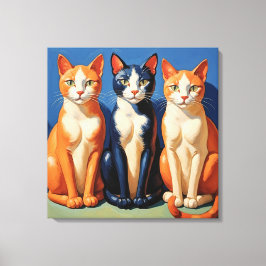 Impressão Em Tela Dois Gingers e um Tuxedo