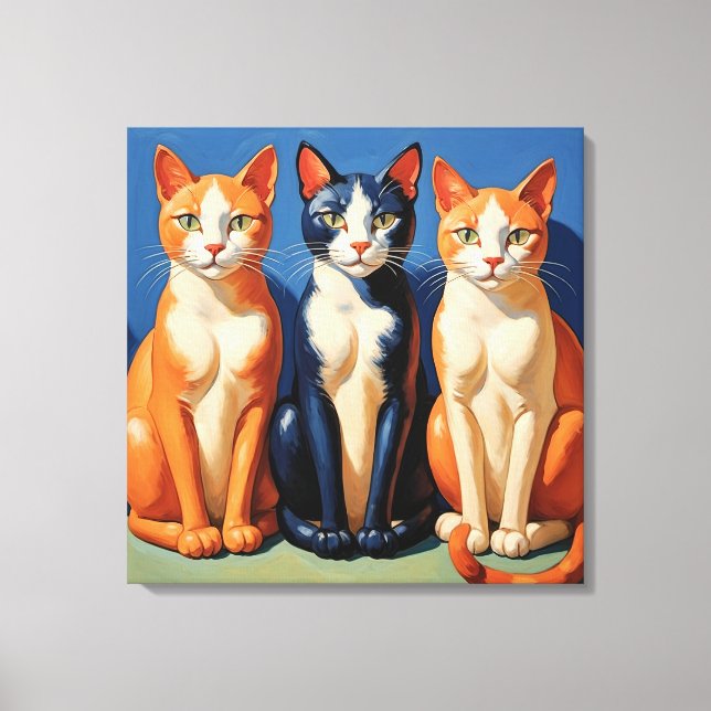 Impressão Em Tela Dois Gingers e um Tuxedo (Frente)