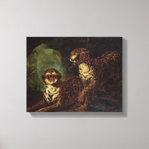 Impressão Em Tela Dois leopardos, C. 1820