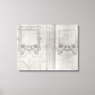 Impressão Em Tela Dois planos para o primeiro projeto para o Louvre