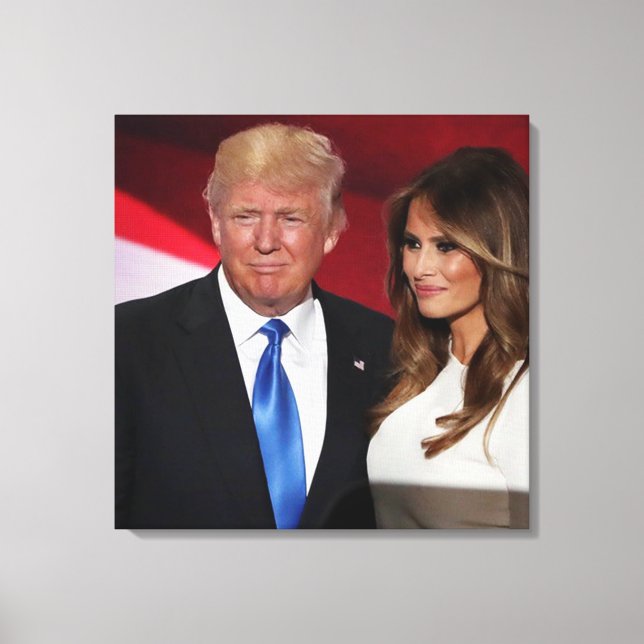 IMPRESSÃO EM TELA DONALD & MELANIA TRUMP (Frente)