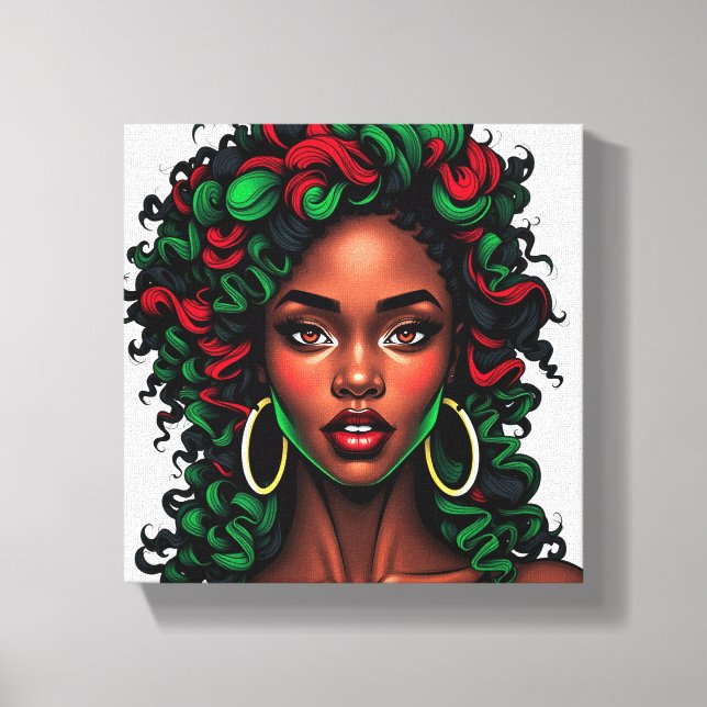 Impressão Em Tela Don't touch my beautiful black hair melanin sista (Frente)