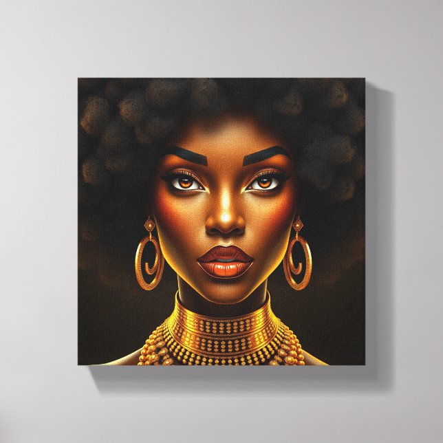 Impressão Em Tela Don't touch my beautiful black hair melanin sista (Frente)