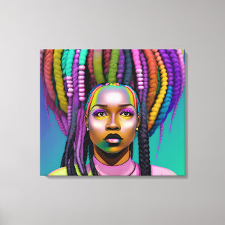 Impressão Em Tela Don't Touch My Hair Black Melanin Afro Queen Crown