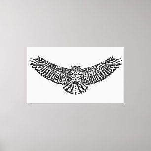 Impressão Em Tela Doodle 6 da coruja