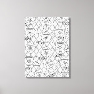 Impressão Em Tela Doodle 6 do pote do chá