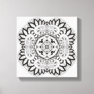 Impressão Em Tela Doodle bonito 6 do quadrado de Deco