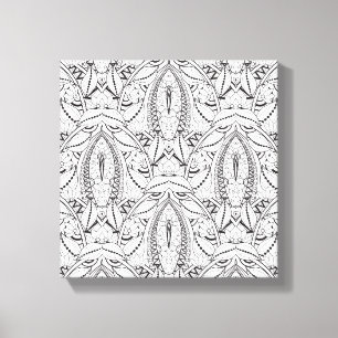 Impressão Em Tela Doodle tribal abstrato 6