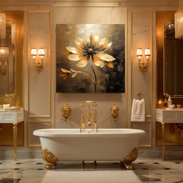 Impressão Em Tela Dourada Daisy (For Illustration Purposes Only.
Actual Size May Vary.)